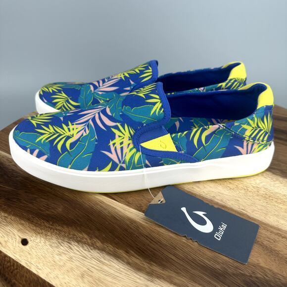 OluKai Lae\'Ahi Pa\'i Men\'s 10.5 Shoes Sunset Blue/Aloha Floral Slip On Sneakers main image 7